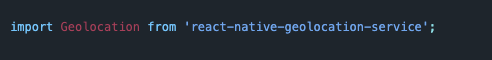 Импорт модуля Geolocation в React Native