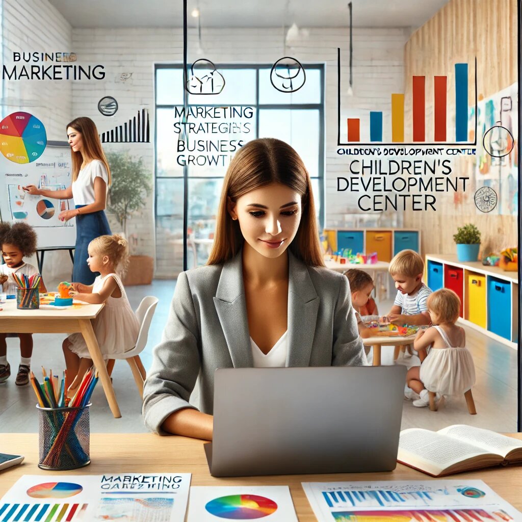 Маркетинговая команда разрабатывает стратегию для детского центра