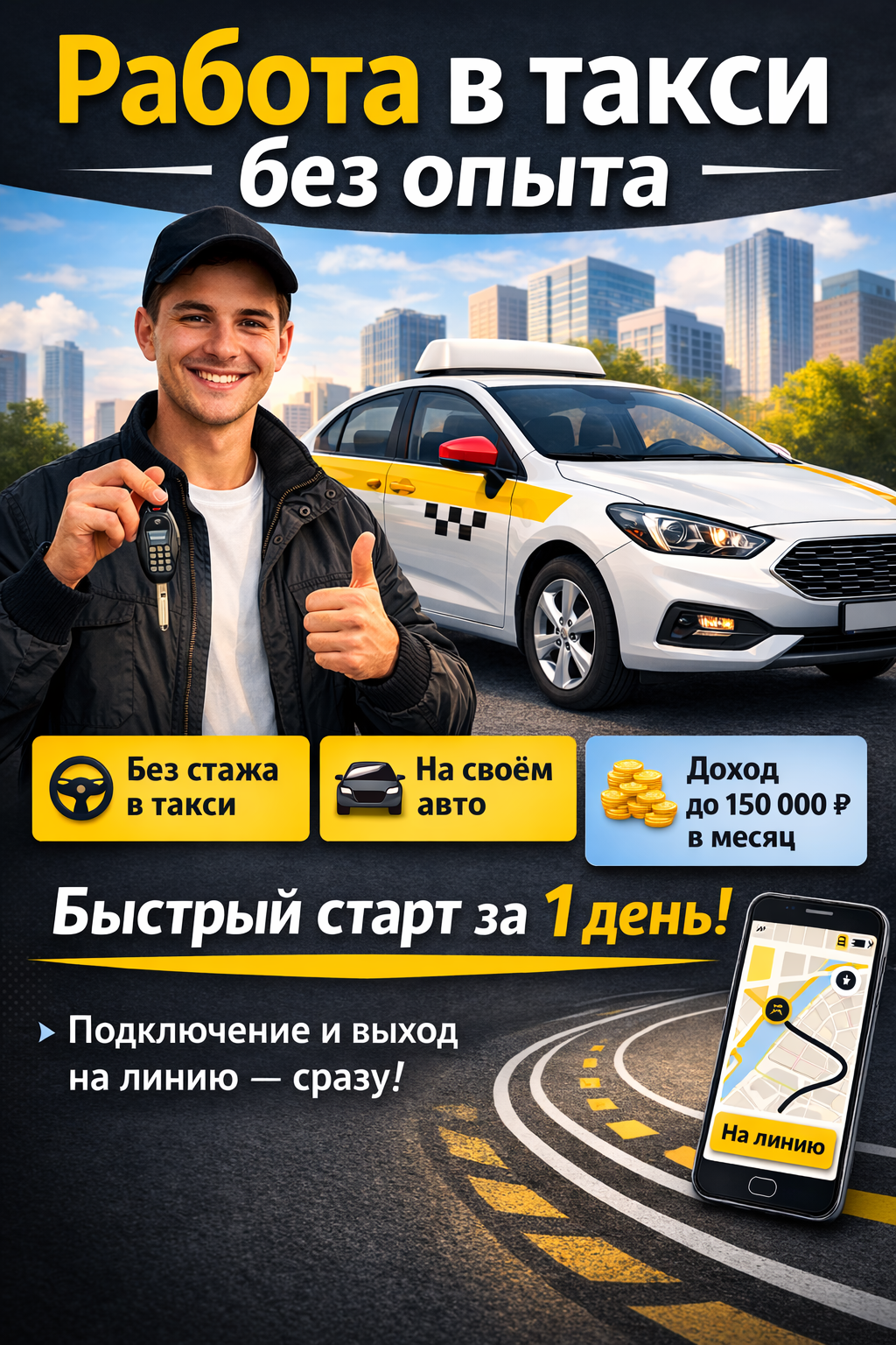 Работа в такси без опыта на своем авто
