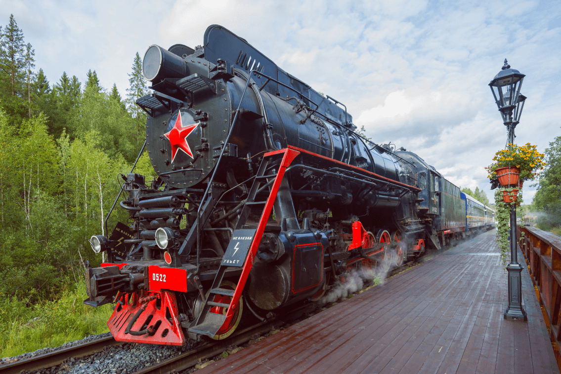 Экскурсия в Рускеала и ретропоезд Рускеальский экспресс. Карелия, Сортавала