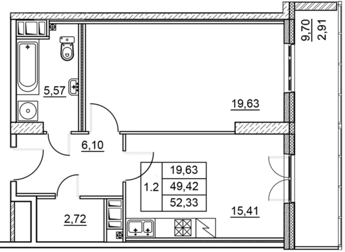 Планировка квартиры 63 кв м 3 комнаты