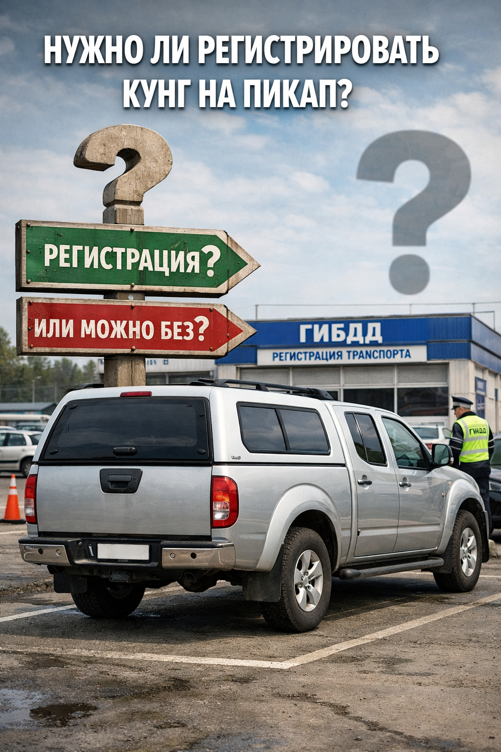 Нужно ли регистрировать кунг или крышку пикапа?