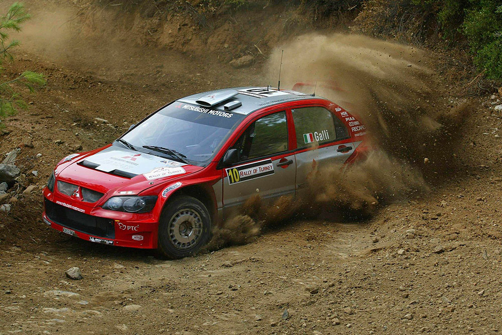 Джанлуиджи Галли и Гвидо д'Аморе, Mitsubishi Lancer WRC 04 (KX53 BKY), ралли Турция 2004