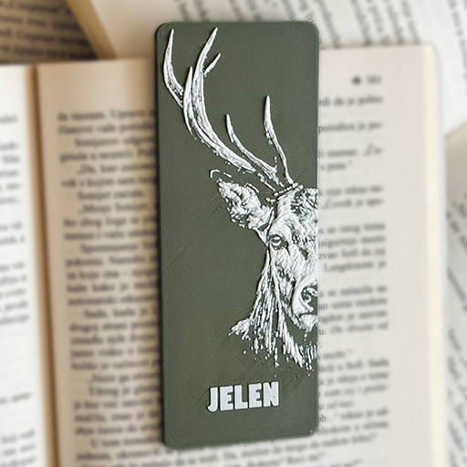Bookmarker Jelen – obeleživač za knjige sa motivom jelena iz kolekcije Životinje Crne Gore