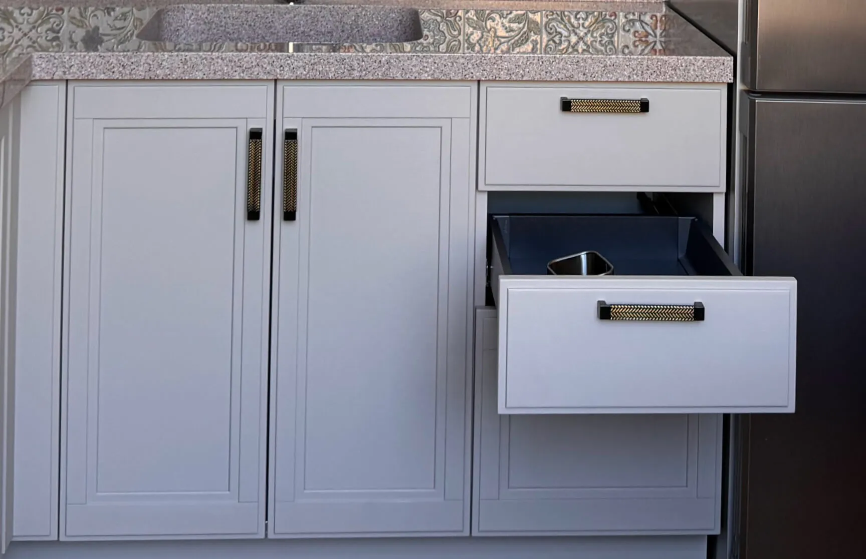 Кухня Фреда в цвете Экрю фото 2