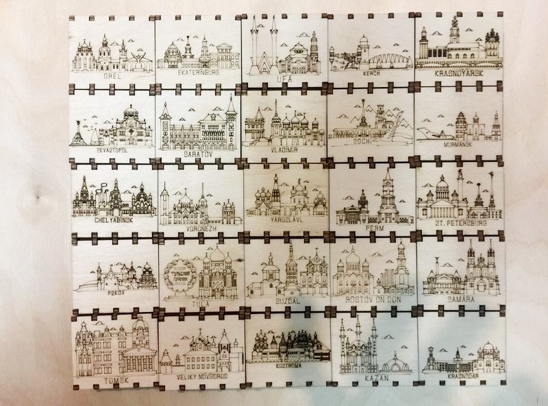 Спички сувенирные на магните города России - Владимир