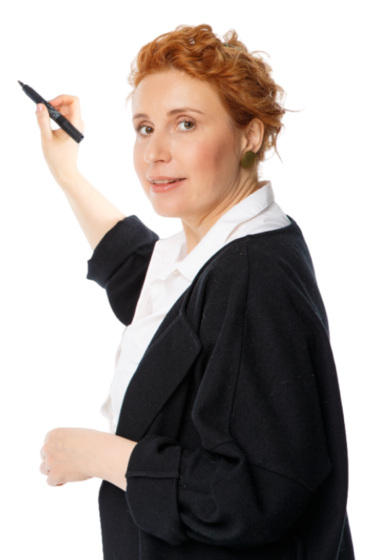 Ведущая тренинга