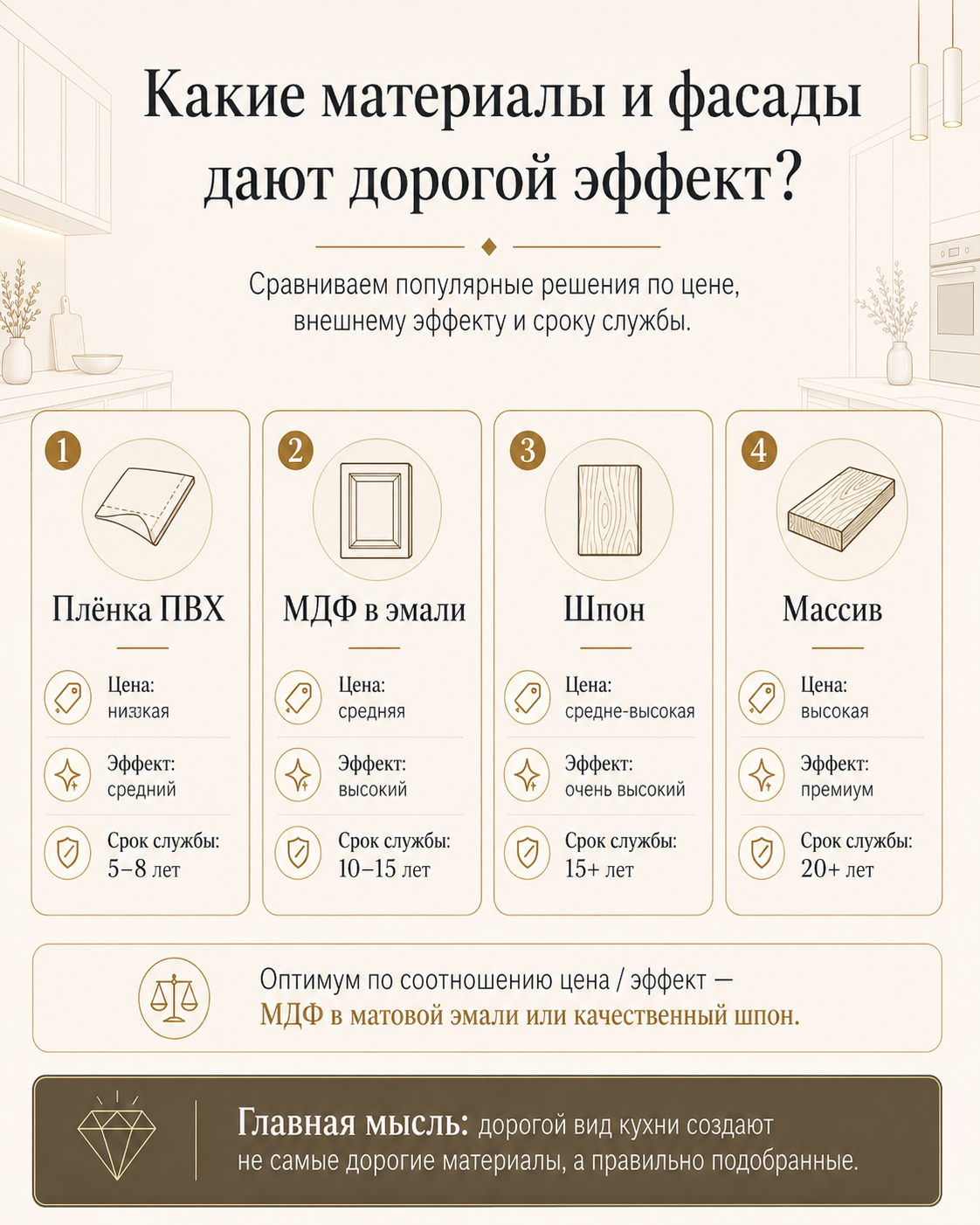 Инфографика: какие материалы и фасады дают дорогой эффект