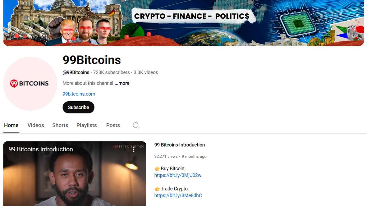 99Bitcoins – Predictions and Trend-Focused Channel for Crypto Education