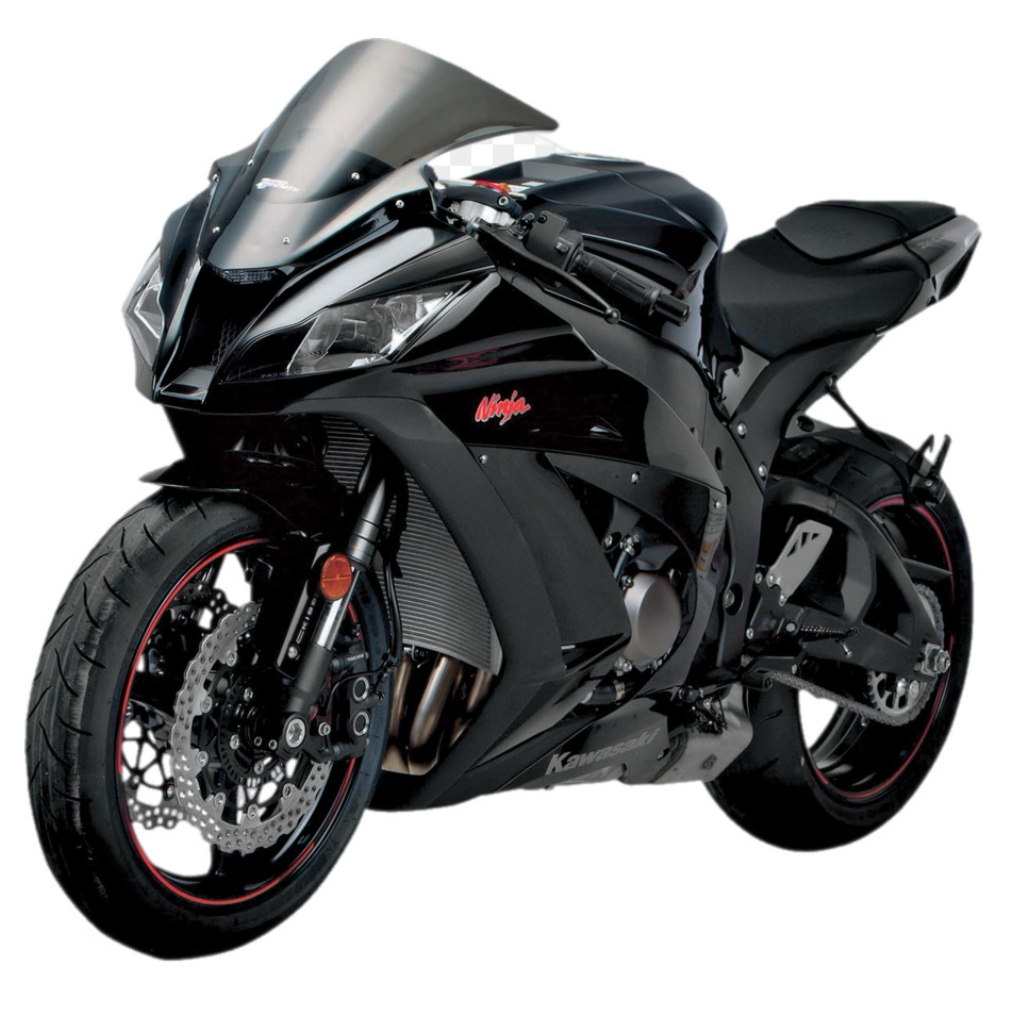 Чёрный мотоцикл Kawasaki Ninja