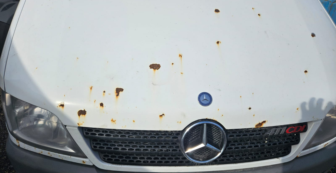 Mercedes Sprinter — кузовной ремонт и полная покраска — до