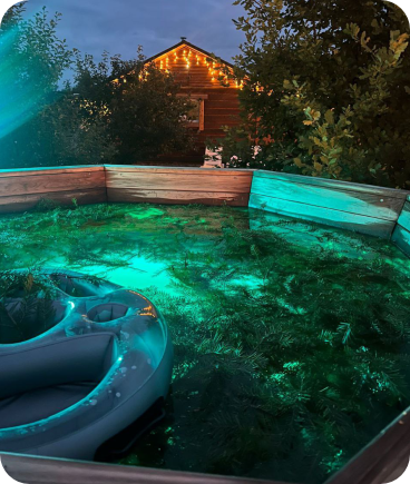 банный чан с подсветкой