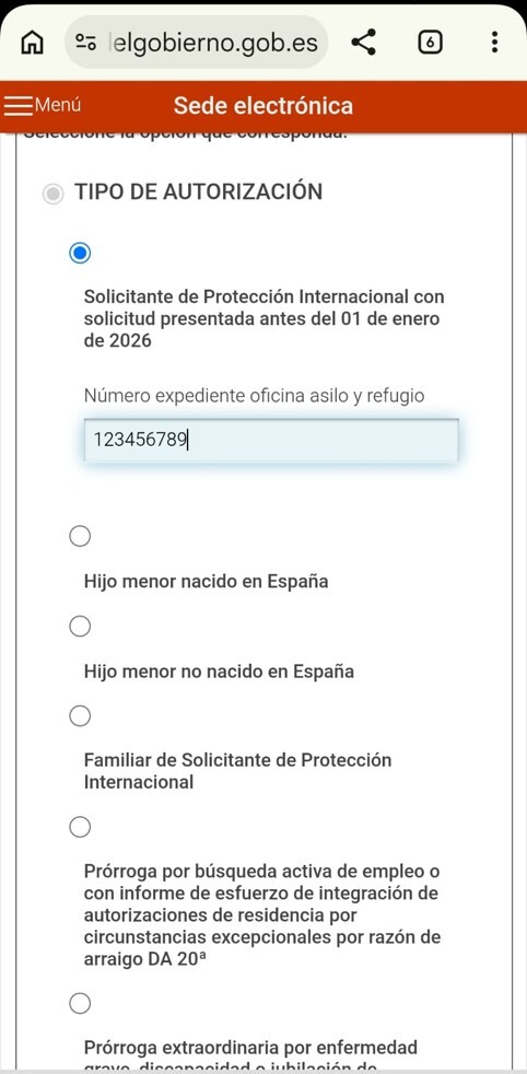 Tipo de autorización