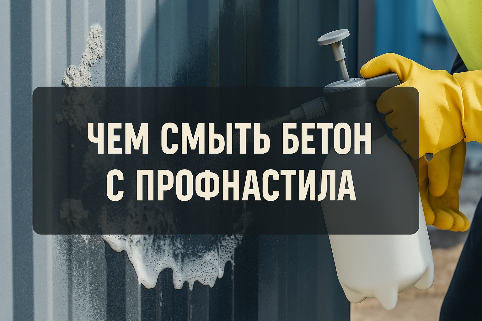 Очистка профнастила от бетона: нанесение смывки на крашеное железо без повреждения покрытия