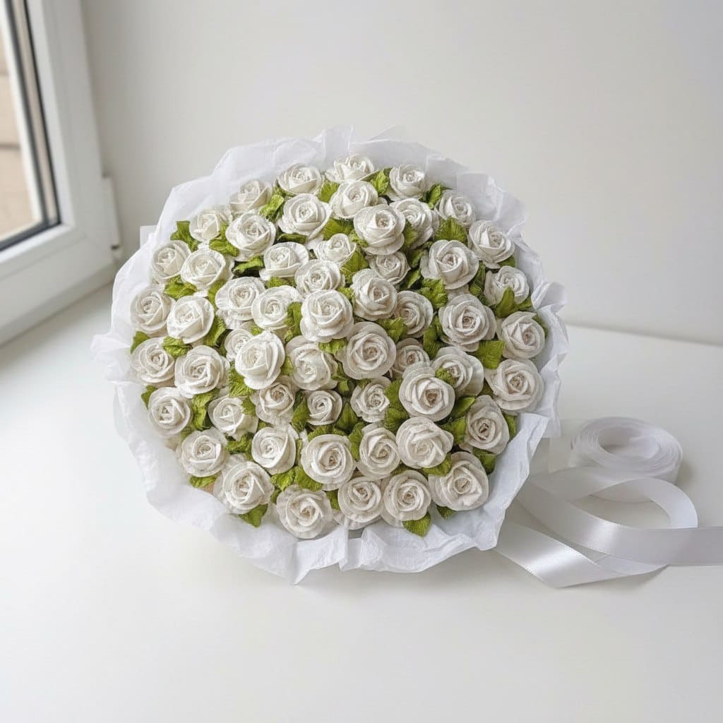 Букет из зефира в диаметре 45 см 1