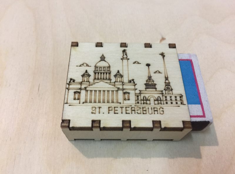 Спички сувенирные на магните города России - Санкт-Петербург