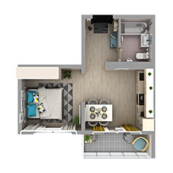 Планировка студии