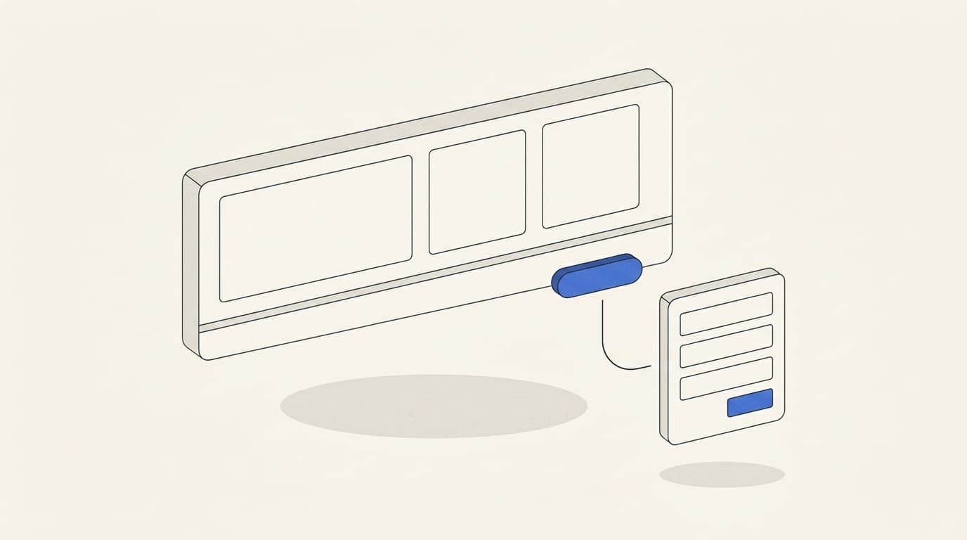 A service page with three clear sections and a blue button leading to an enquiry form.