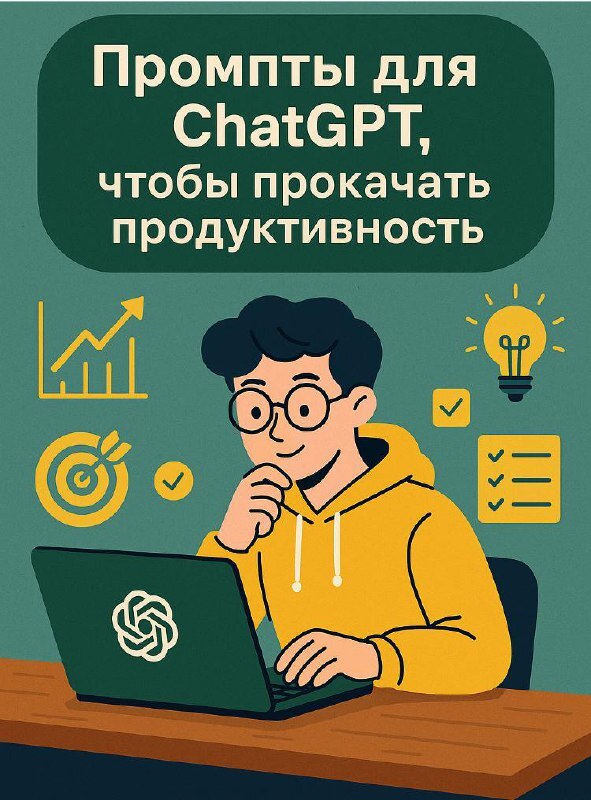 Недавно я нашел подборку промптов для ChatGPT — якобы «для тех, у кого СДВГ и прокрастинация».