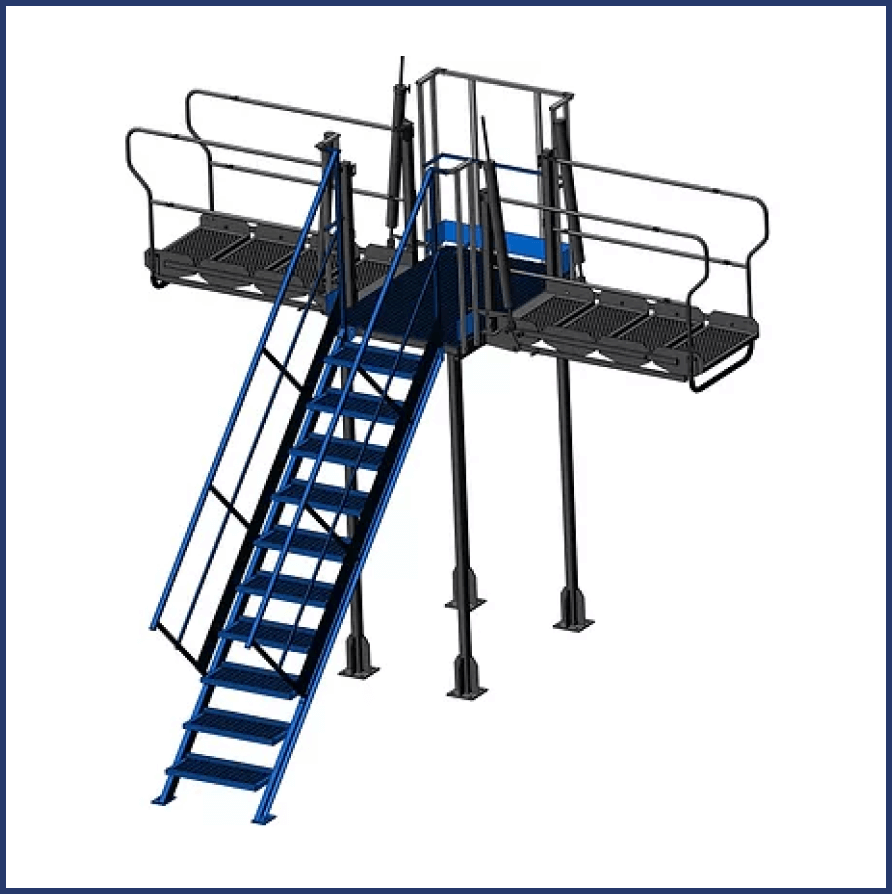 000. лестница с площадкой (лестница для обслуживания апг/эл. лестница с платформой алюминиевая лпа-3000/60. устройство площадок обслуживания. обжига) ал725.