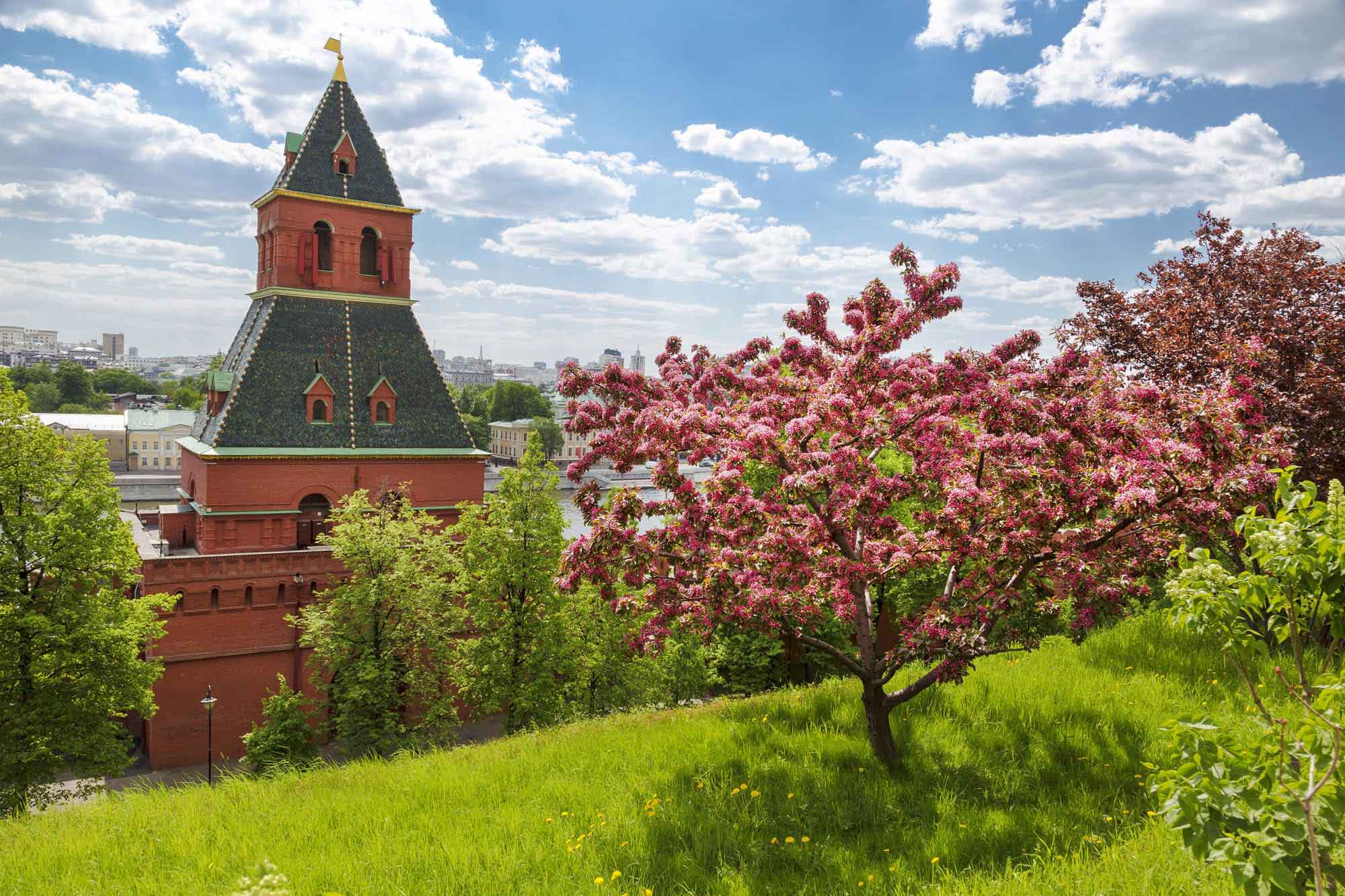 красивые места в москве весной для