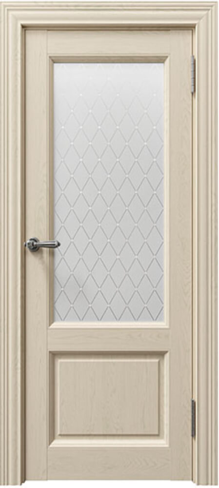 Дверь межкомнатная Sorrento (Соренто) 80010 Остекленная цвет Серена Керамик
