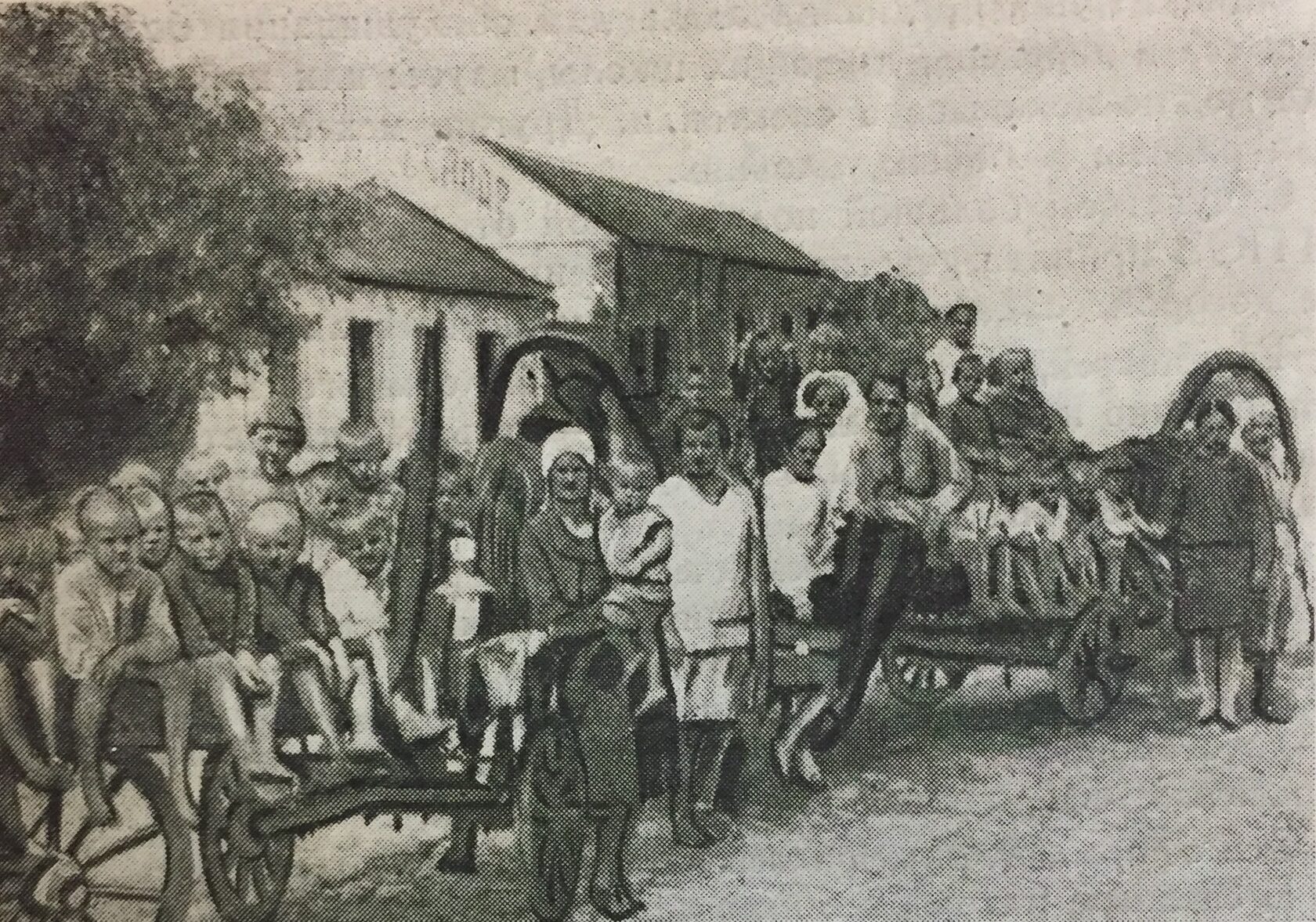 Колхозные ребята едут на спектакль,1931г