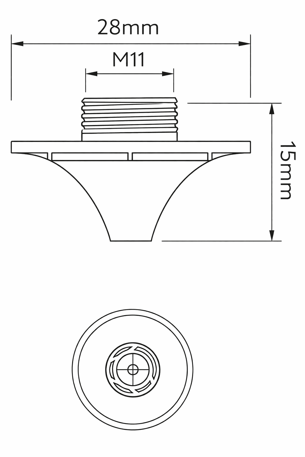 Сопла D28 H15 M11 двойные