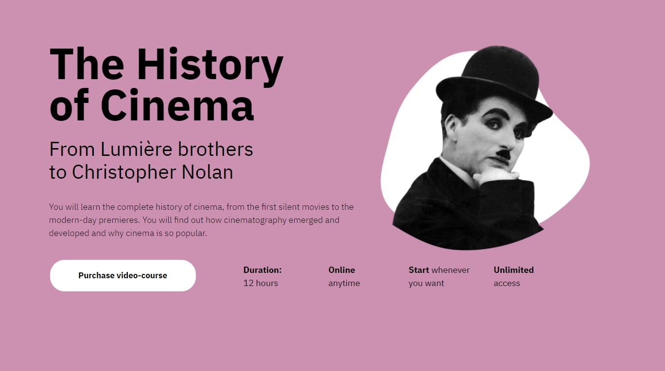 The History of Cinema. From Lumière brothers to Christopher Nolan