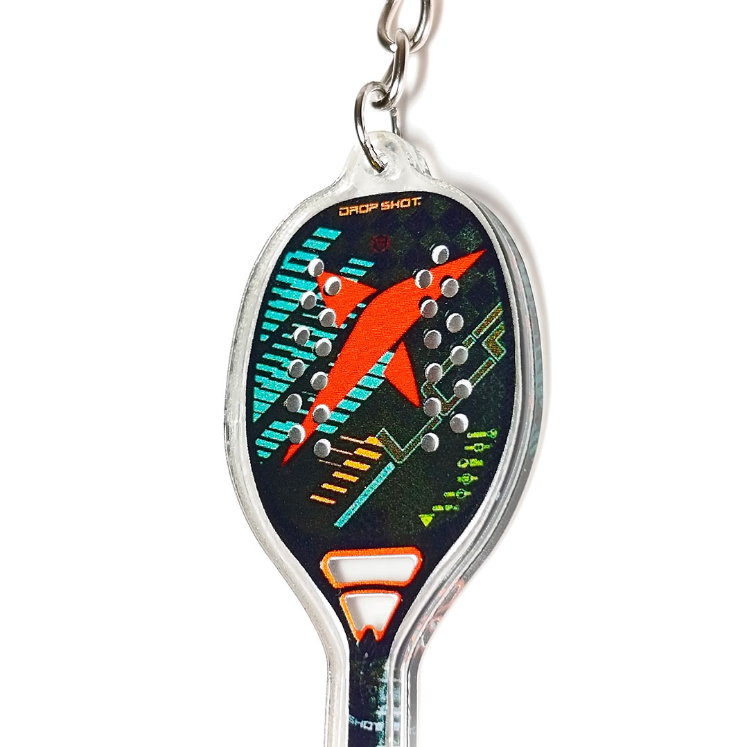 брелок ракетка пляжный теннис, высота 55 мм