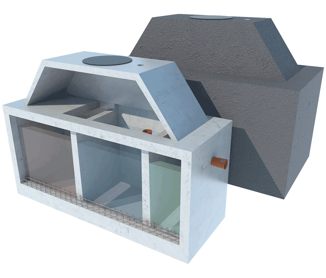 Модульный бетонный септик Бастион под ключ в СПб — www.бетонный-септик ...