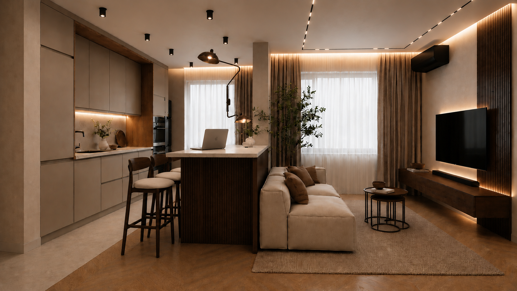 Квартира 53 м² — интерьер