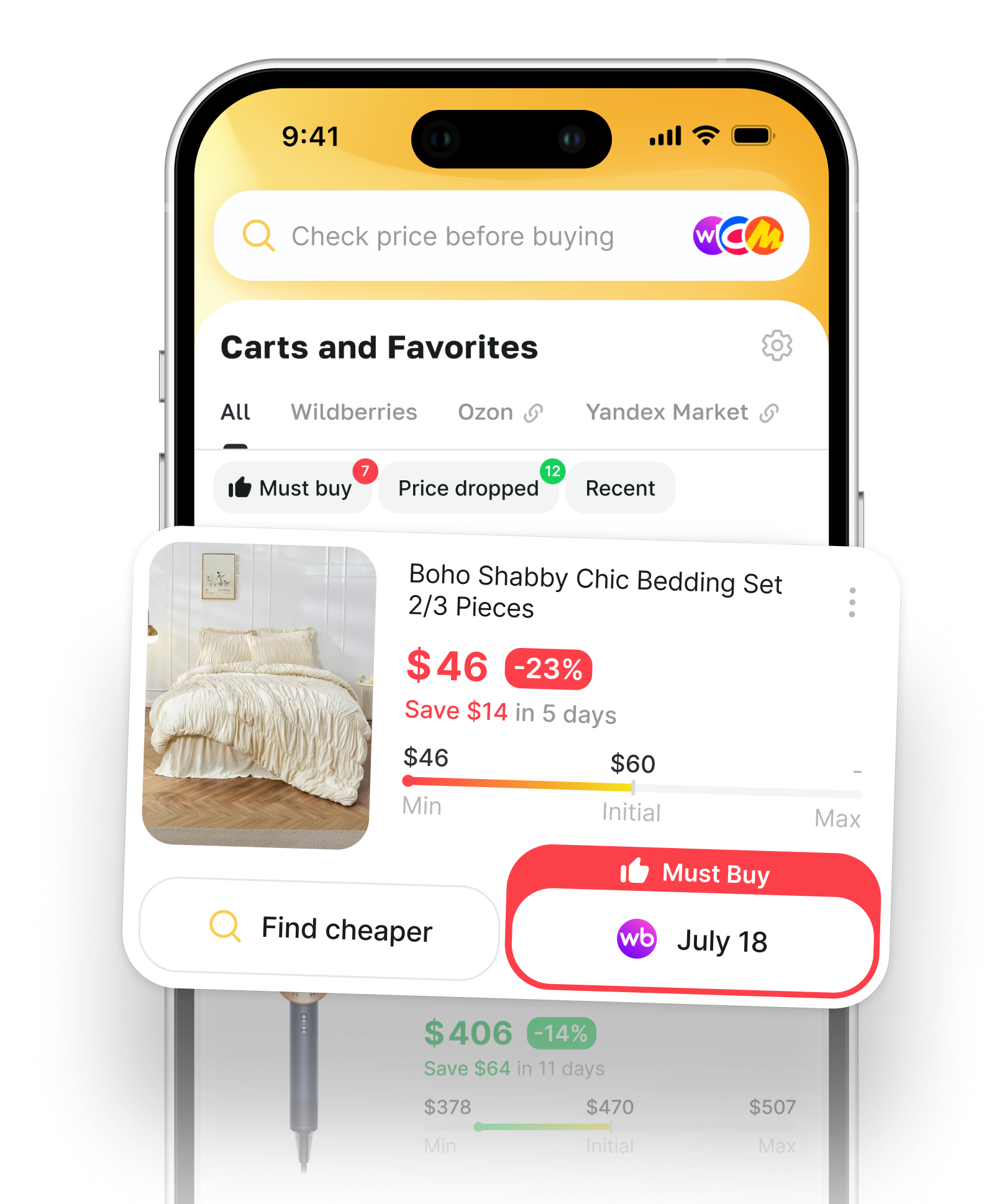 Marketplace discount monitoring in YoloPrice