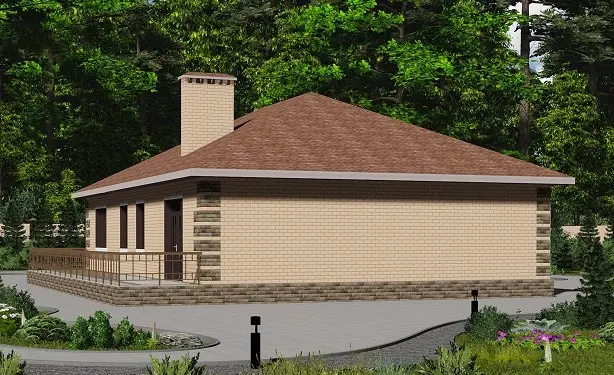 Проект стильного одноэтажного дома в классическом стиле (B-127): изображение 4