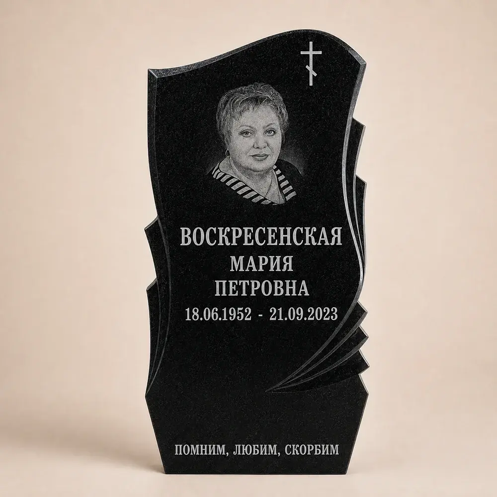 Оформление памятника 100×50 см — работа мастерской № 258