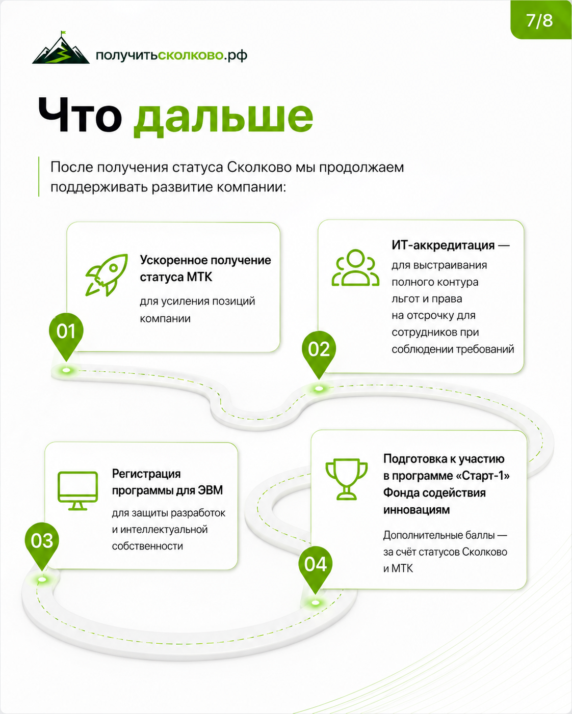 Материал EvGrade Tech для кейса о статусе Сколково