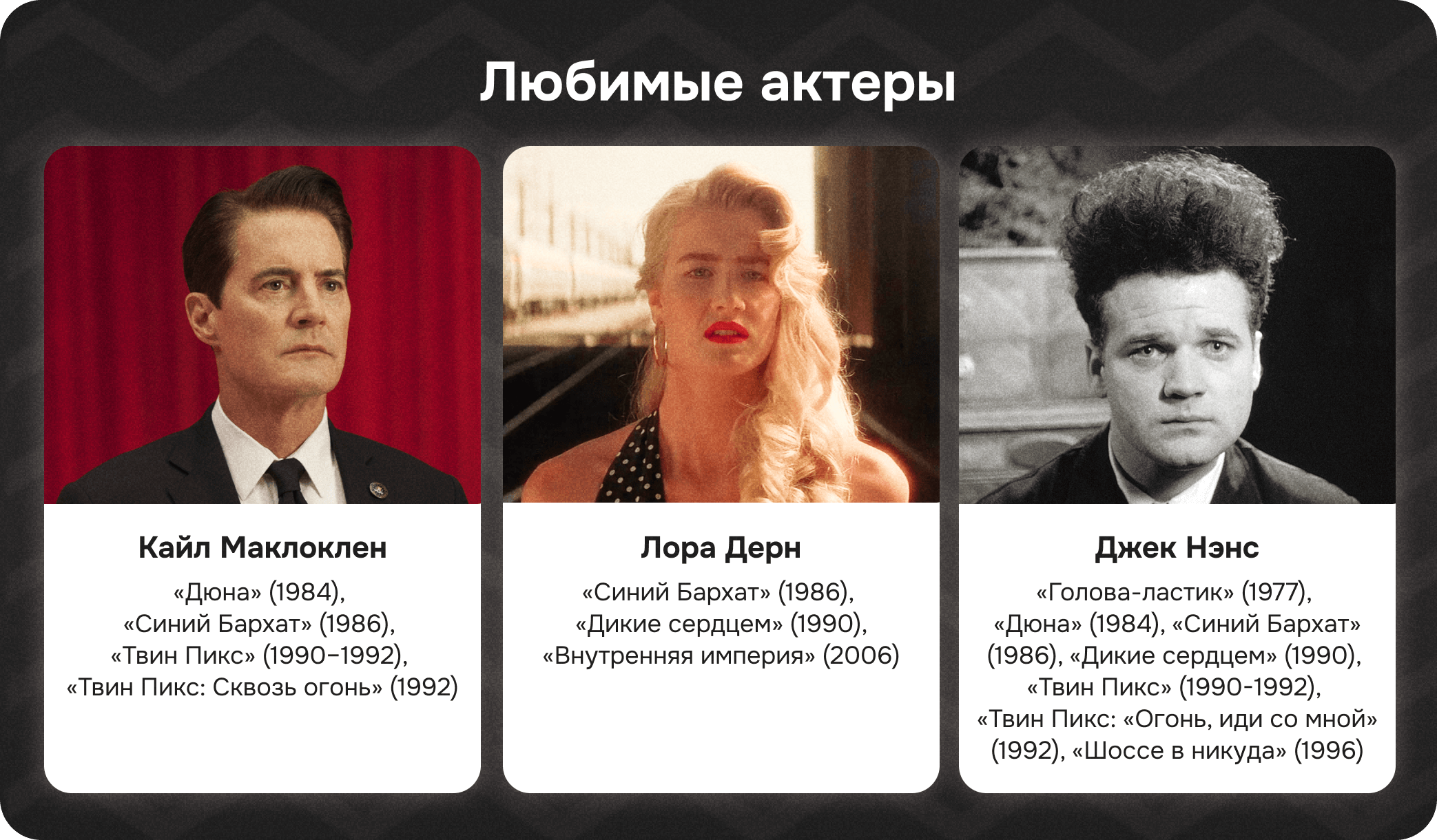 Любимые актеры