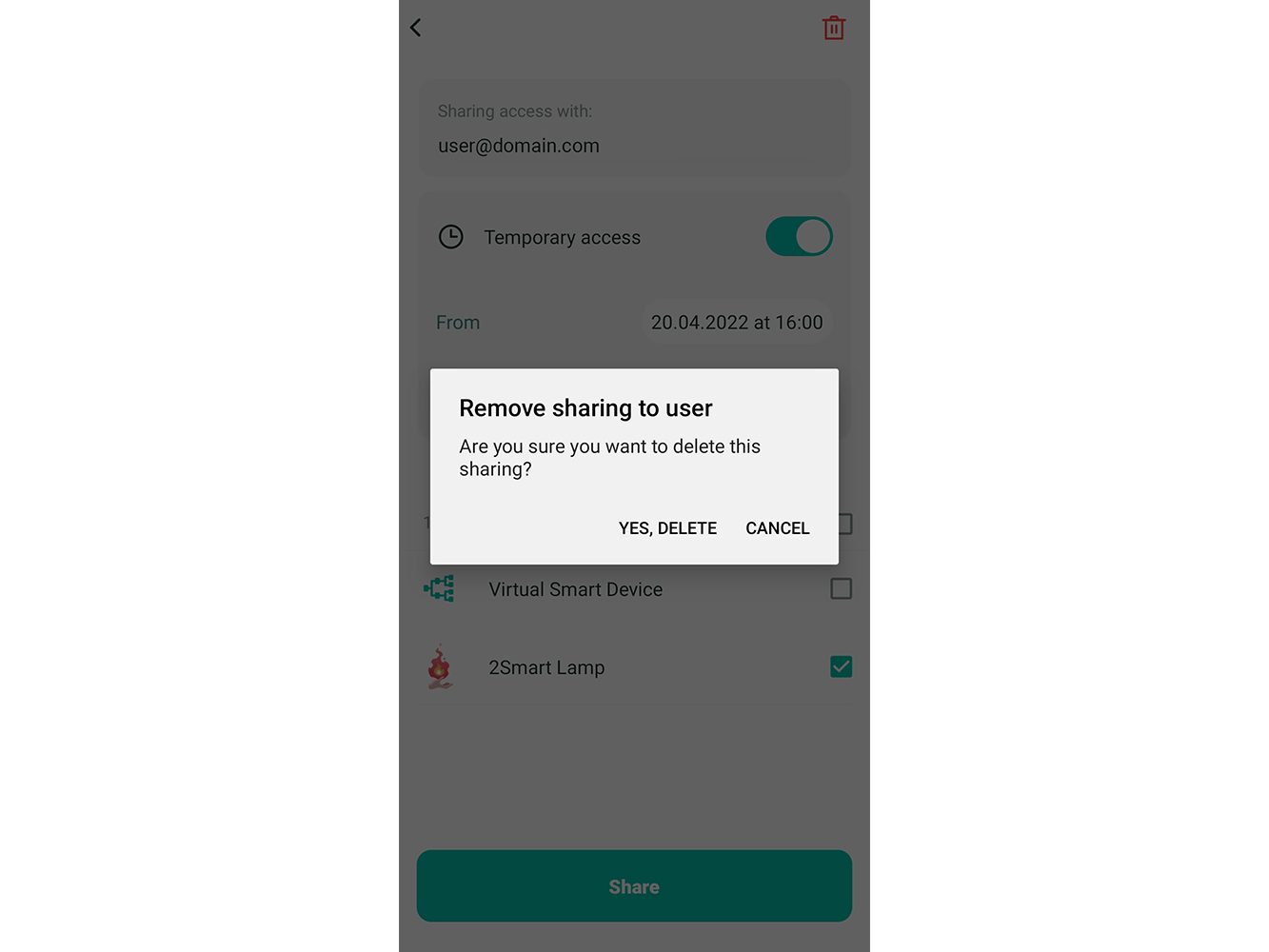 Disabling an access