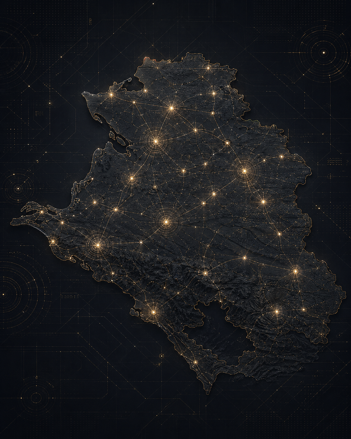 Краснодарский край карта ночью