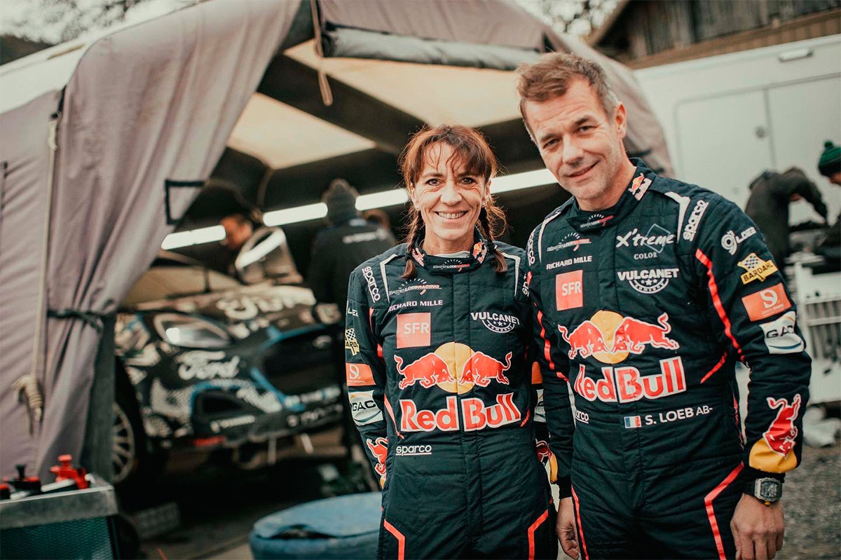Sebastien Loeb and Isabelle Galmiche ahead Rallye Monte-Carlo 2022