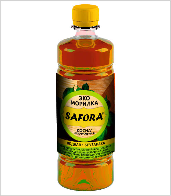 Морилка водная для дерева SAFORA, цвет Сосна натуральная