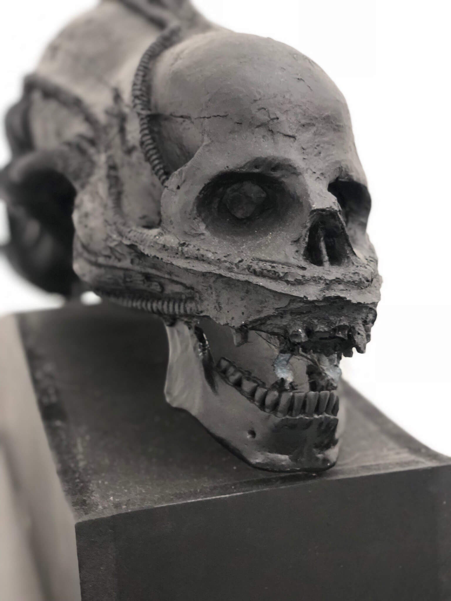 Black stone skull by Giger