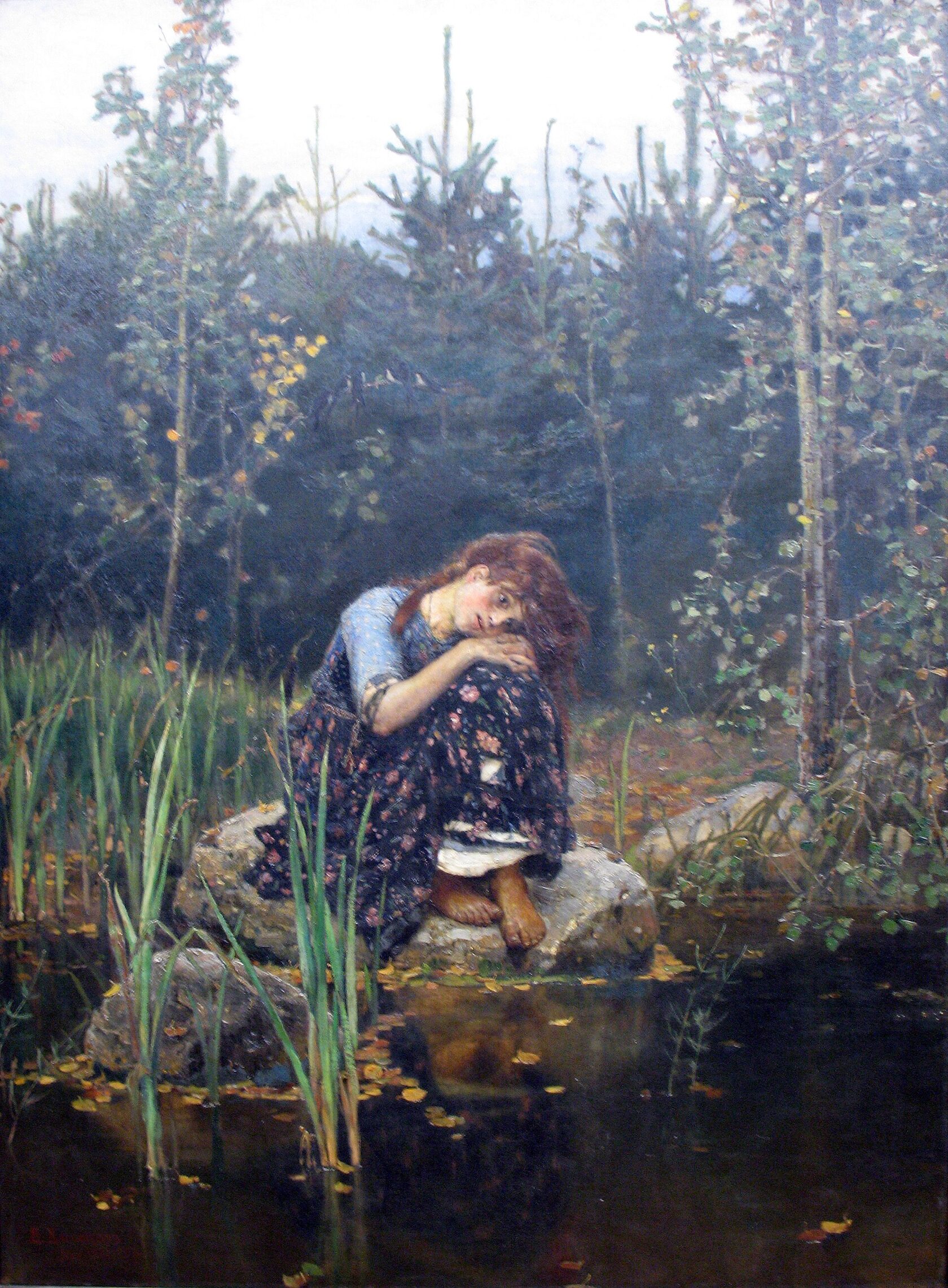 Виктор Васнецов. «Алёнушка», 1881 — картина, замысел которой возник в соседней с Абрамцевом усадьбе Ахтырка