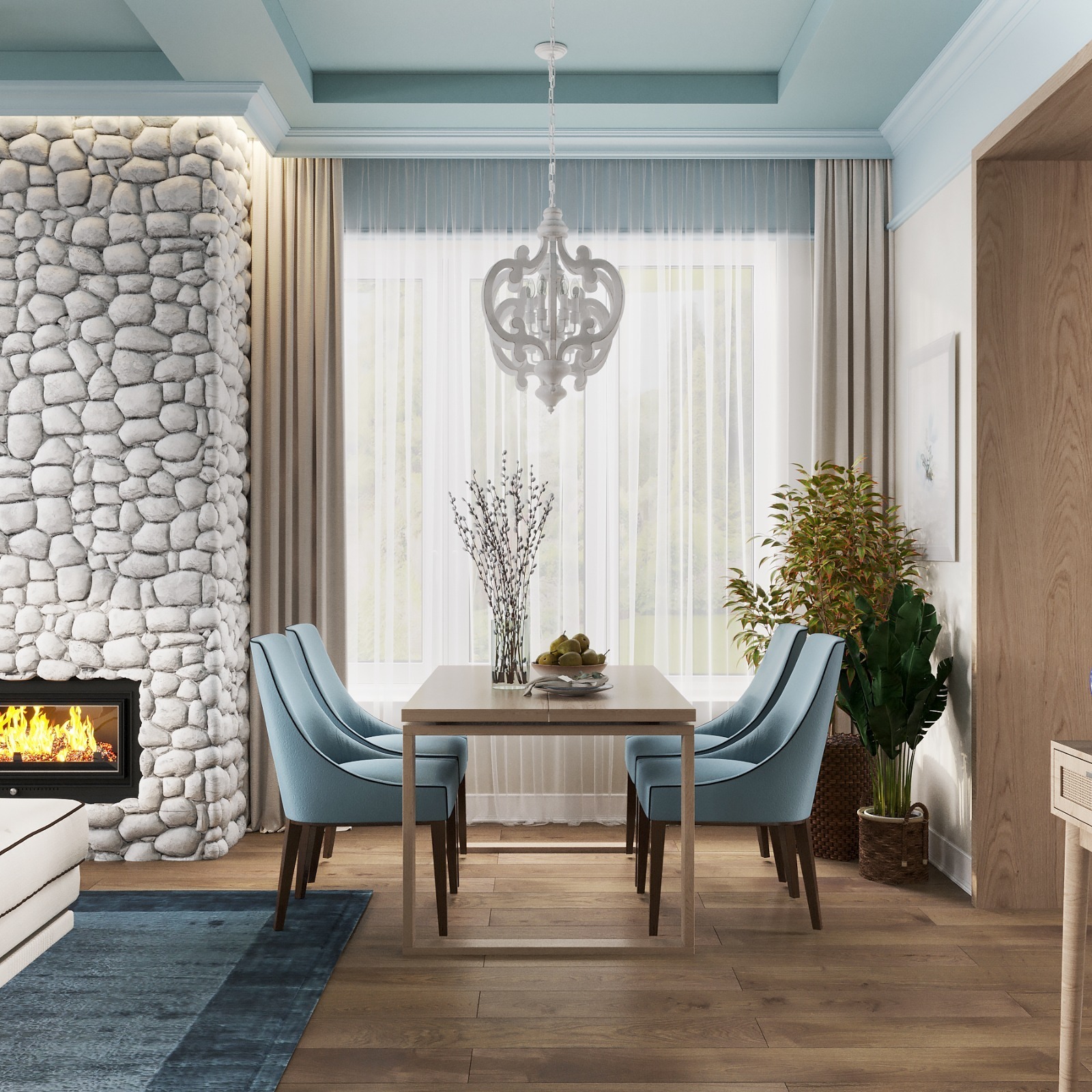 Дизайн-интерьера загородного дома 100 кв.м.Студия дизайна интерьеров StartDesign.