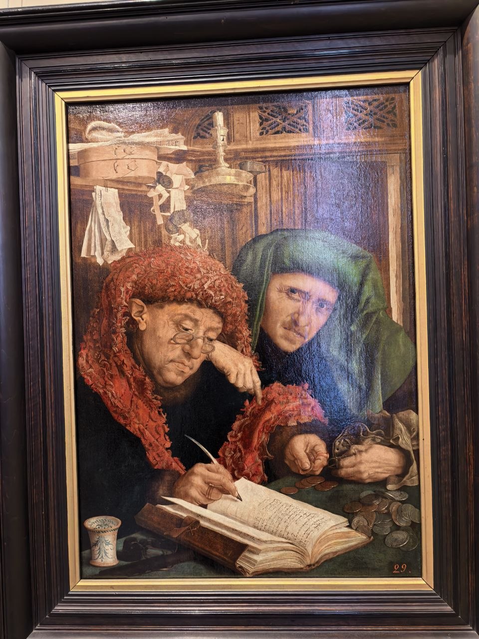 Маринус ван Роймерсвале (ок. 1490 – после 1567). «Сборщики податей (?)». Дерево, масло. Поступление в 1770-е. Зал 366
