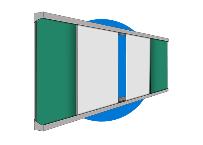 раздвижная рельсовая система досок