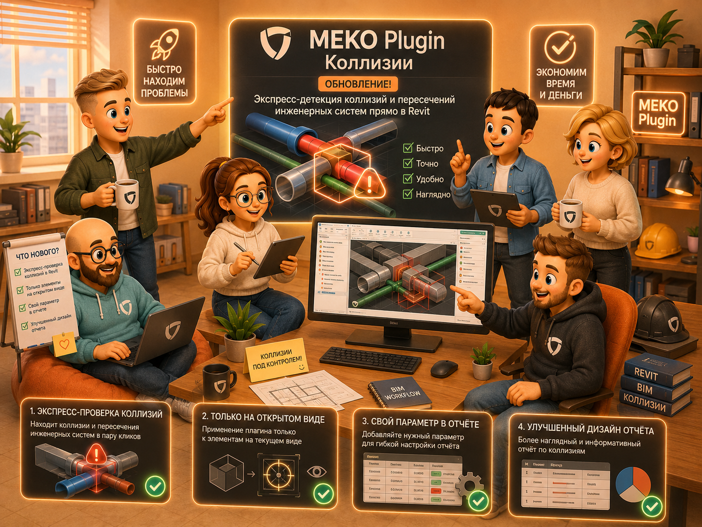 ревит плагин меко revit коллизии пересечения
