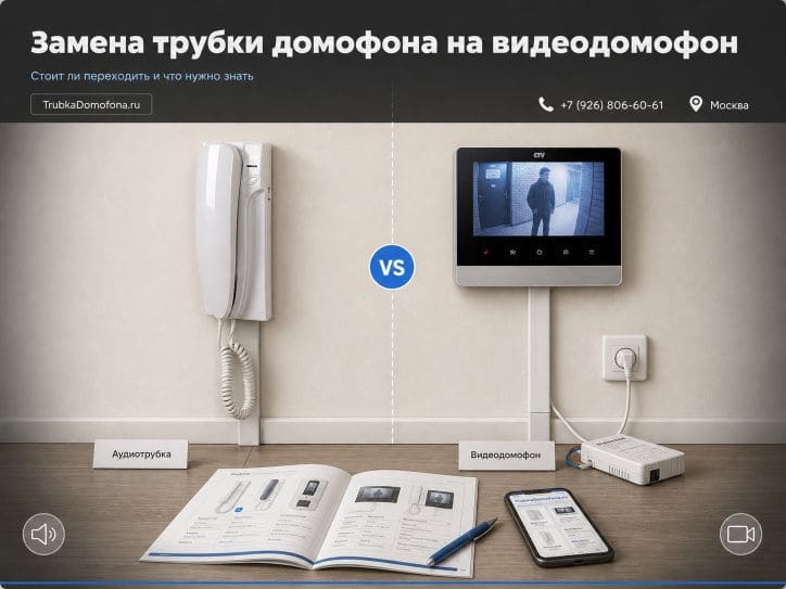 Замена трубки домофона на видеодомофон: стоит ли переходить и что нужно знать