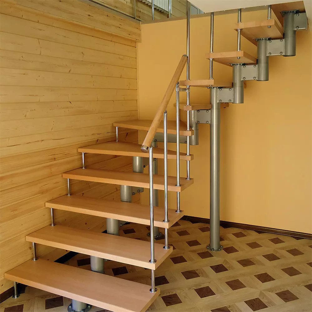 деревянные модульные лестницы на второй этаж