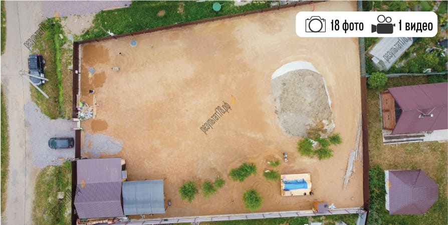 Отсыпка и поднятие участка песком 11 соток под ключ в Ломоносовском районе от компании результат